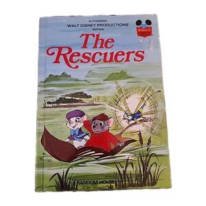 1977 The Rescuers Book Club Vintage Walt Disney Wonderful World of Reading Book